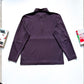 2000s Muted Egg Plant Tone Minimal Quarter Zip Long Sleeve Polo (~M~)