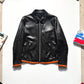 1999 Perforated Orange Trim Leather Jacket (~M~)
