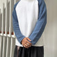 Early 2000s Blue / White Raglan Knit Jumper  (~M~)