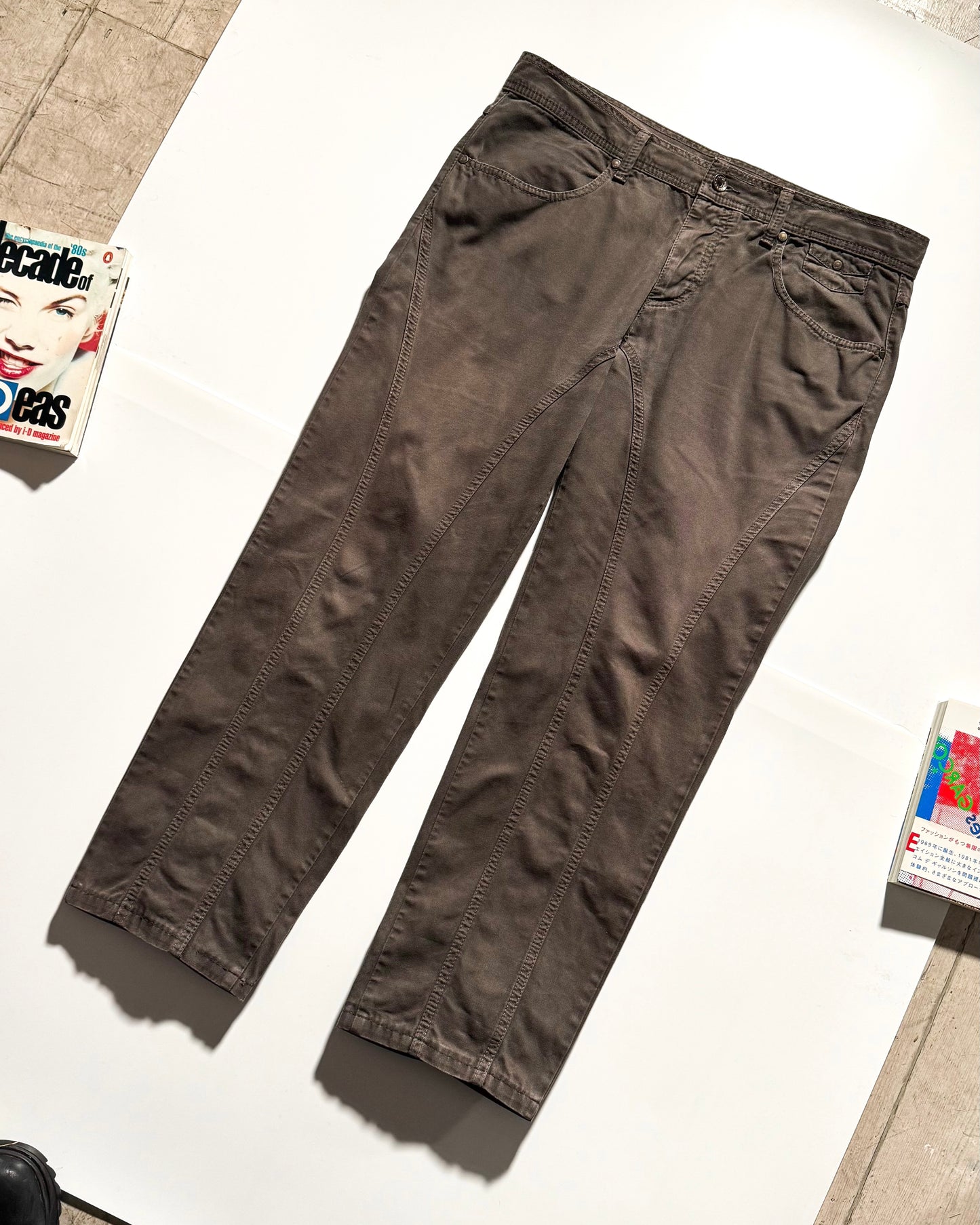 2000s Panelled Khaki Trousers (32~34S)