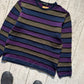 Autumn 2014 Purple Navy Olive 3- D Stripe  Knit Sweater / Jumper (~S~)