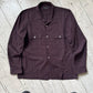 1993 Maroon Brown Lightweight Over Shirt   (M~L)