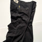 Early 2000s  Black Asymmetrical Wrap Around Pocket Panelled  Cargo Trousers  (36~38)
