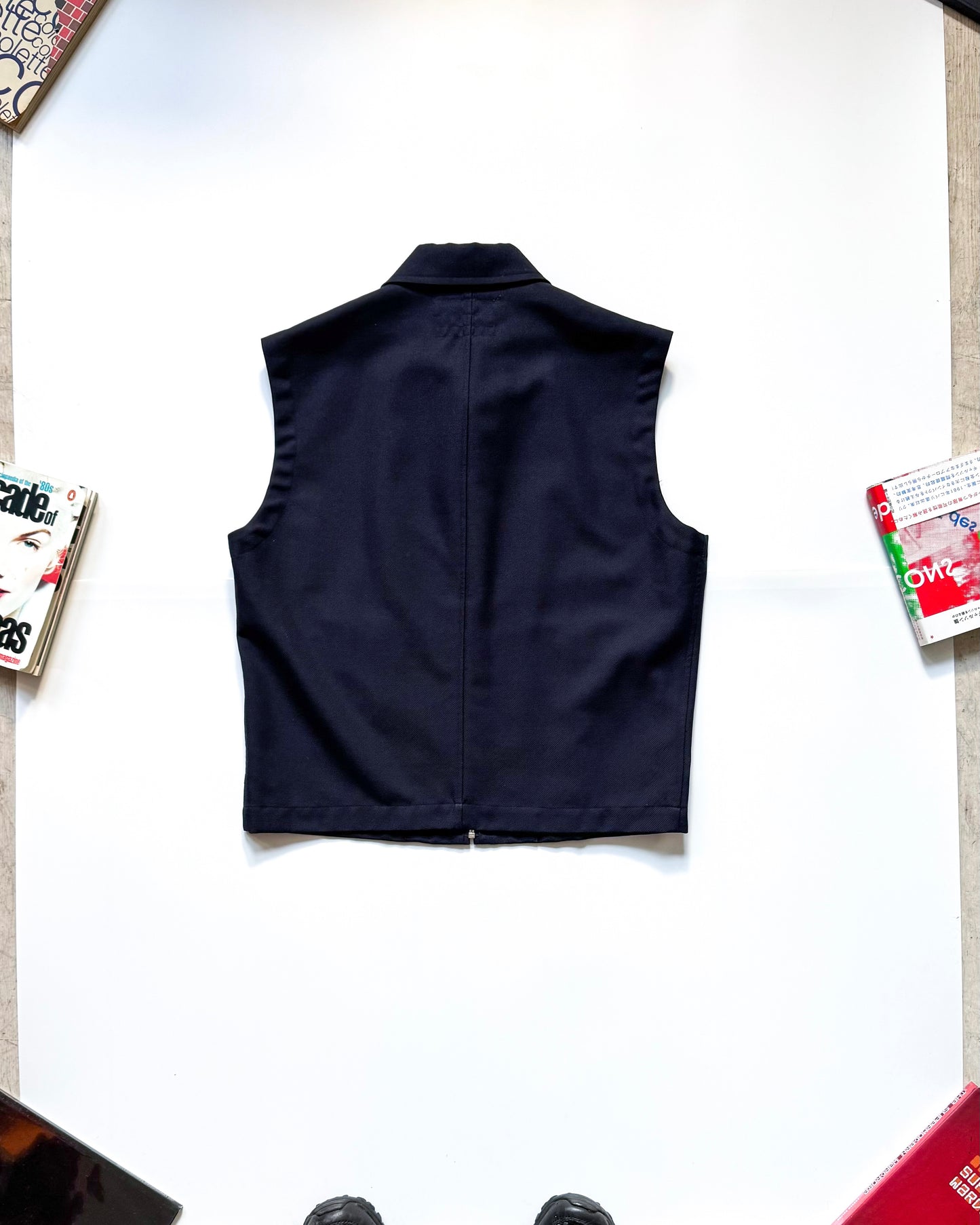 90s Navy Boxy Vest (~M~)