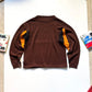 Brown / Orange Mesh Panelled Knit Jumper (M~L)