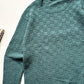 2001 Tonal Grid Pattern Washed Teal Knit Jumper (~M~)