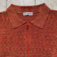 AW1997 Warm Wavy Pattern Knit Zip Up Sweater (L)