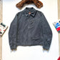 2000s Cold Grey Moleskine  Asymmetrical Detachable Fleece Collar Moto Jacket (~M~)