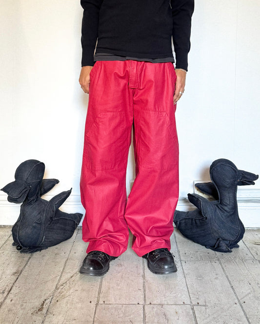 Early 2000s Equipment For Legs Coated Multi Pocket Trousers (32~34)