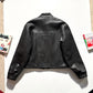 90s Moto Faux Tyre Effect PVC Jacket  (~L~)