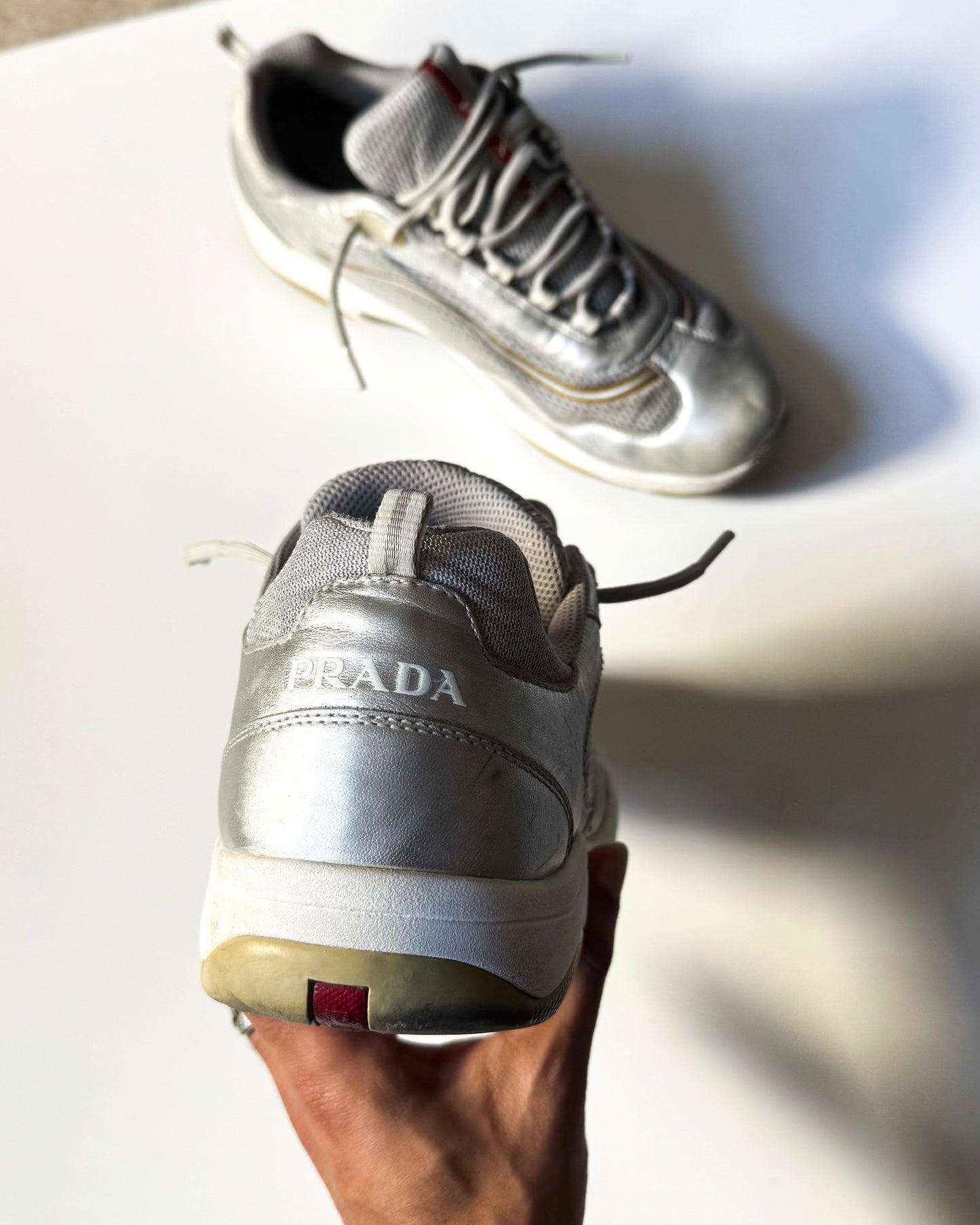 Luna Rossa Sailing White / Silver Sneakers  Shoes (uk8~uk8.5)