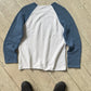 Early 2000s Blue / White Raglan Knit Jumper  (~M~)