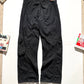 Early 2000s Washed Black Panelled Adjustable Waist Cargo Pants  (31~34)