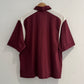 Early 2000s Mesh Shoulder Panel Burgundy Shirt  (M~L)