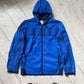 Royal Blue Shirt Crinkle Effect Panelled Contrast Stitch Windbreaker Jacket (S~M)
