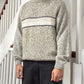 90s Multi Tone Weave Striped Pattern Knit Jumper (~M ~ )