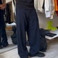Early 2000s Navy Center Seam Comfort- Fit Smart Pants  (34~36)