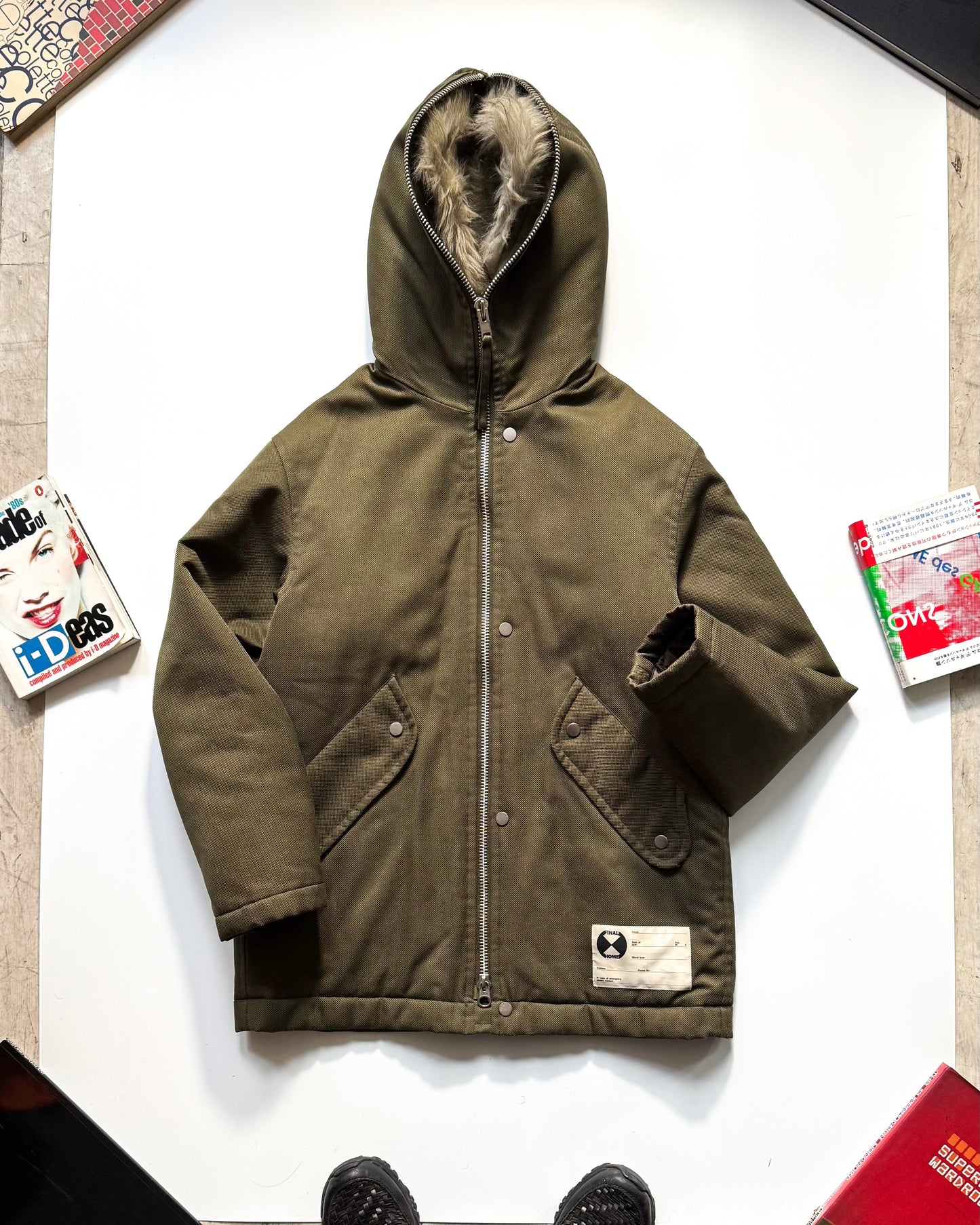 Spring 2000 Faux Fur  Face Full Zip Parka Jacket (~M~)