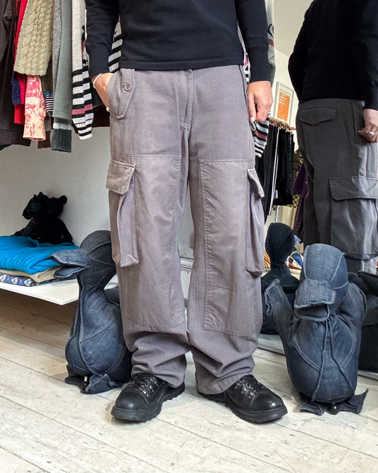 2000s Washed Double Knee Cargo Pants (34)