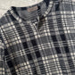 Grey / Black Check Longsleeve Henley Top (~L~)