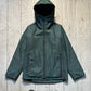 2000s Iridescent Deep Green Fleece Lined Side Zip Technical Jacket (~M~)