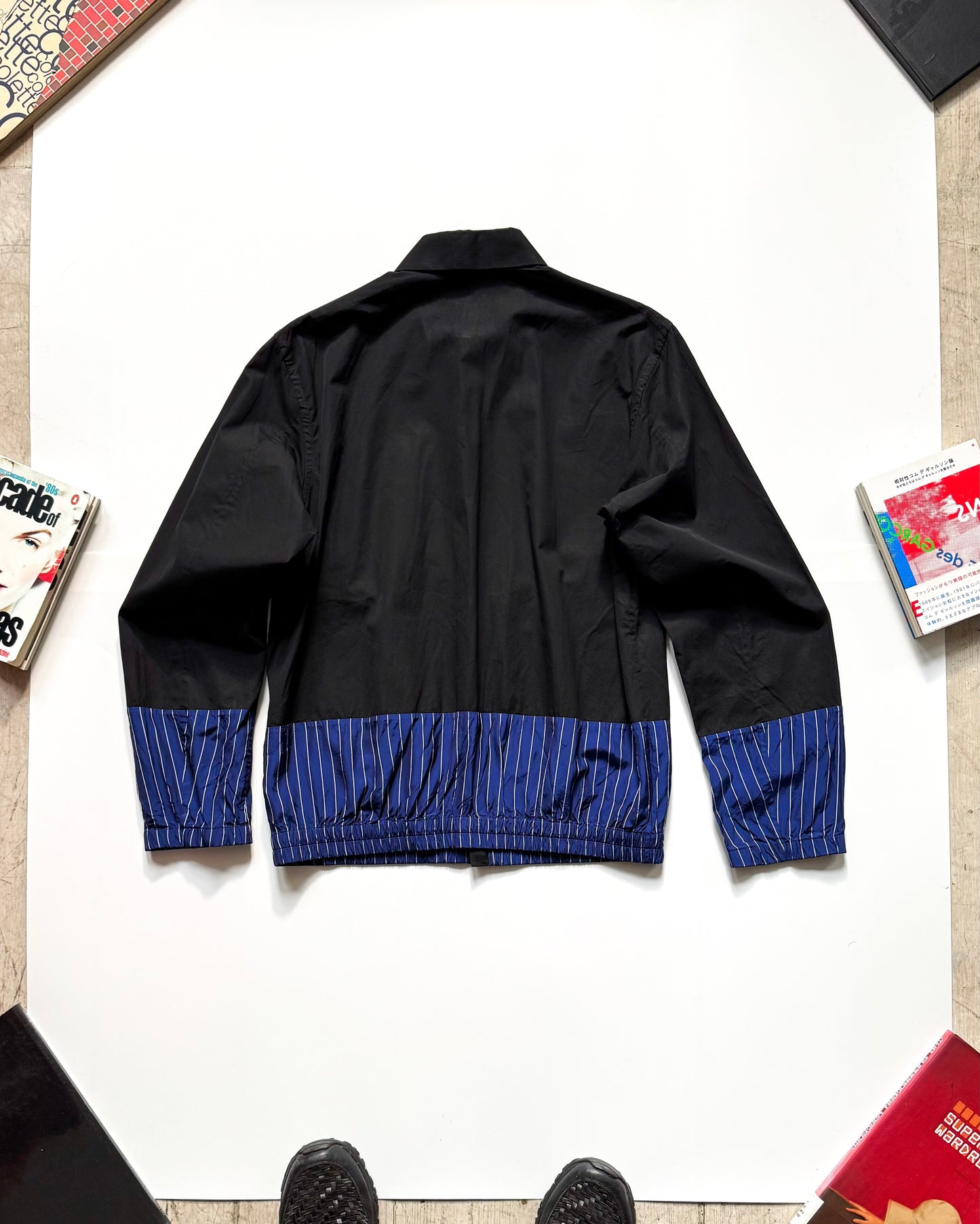 2013 Dual Fabric Blue Striped Panel Jacket (~M~)