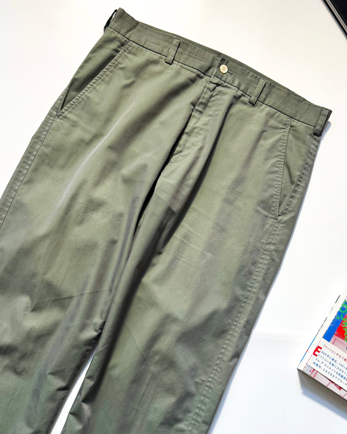 90s Shimmer Green / Grey Pants (30~32)