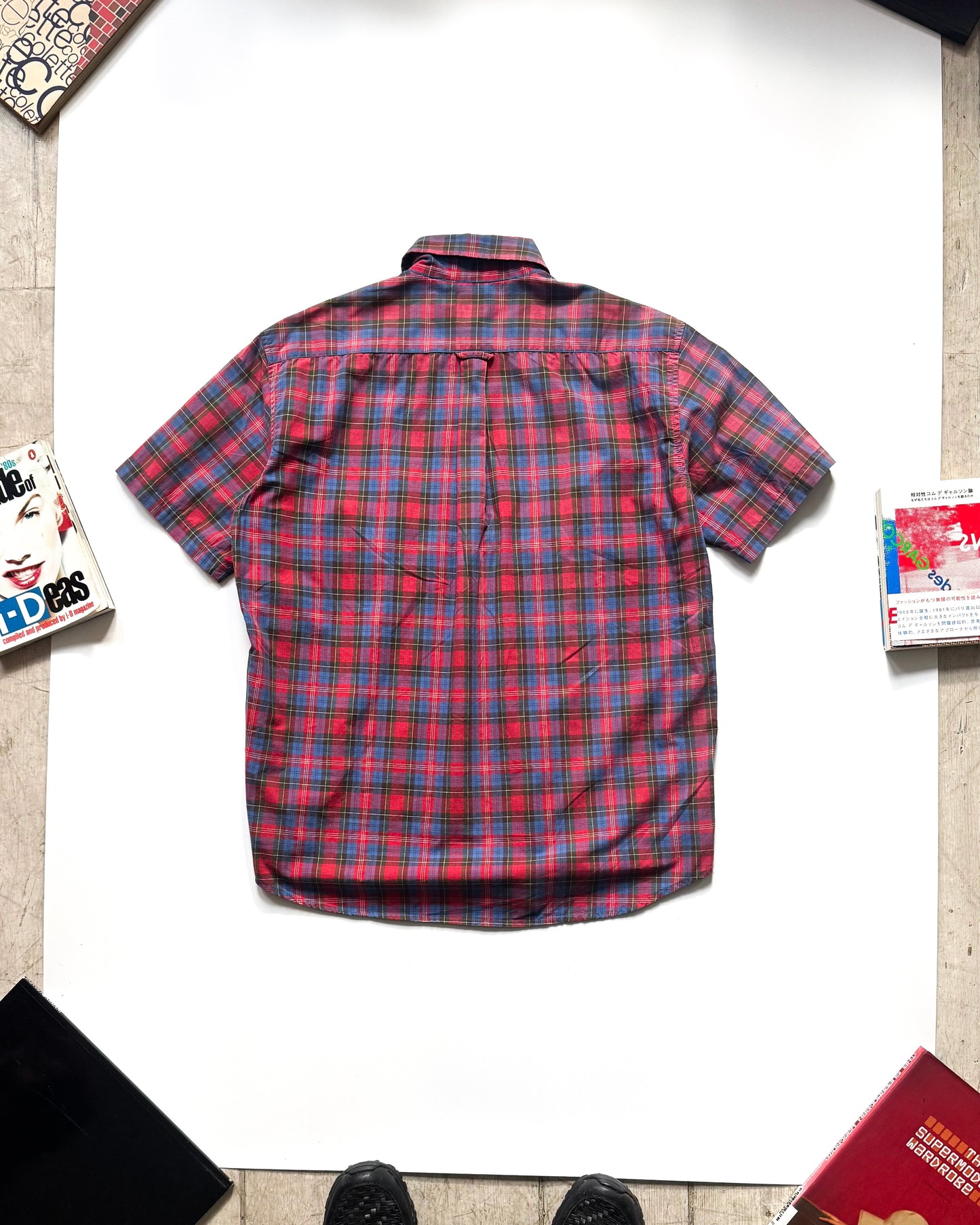 Plaid Quarter Button Up Shirt (M~L)