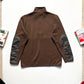 2000s Brown Panelled Quarter Zip Pullover (~ M~)