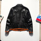 1999 Perforated Orange Trim Leather Jacket (~M~)