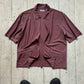 90s Mesh Burgundy Zip Up Shirt  (~M~)