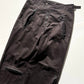90s  Brown Tonal Striped Asymmetrical Back Zip Cargo Pants (30~32)