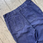 Tonal French Workwear Style Knee Panelled Jacquard Striped Pants  (32~33)