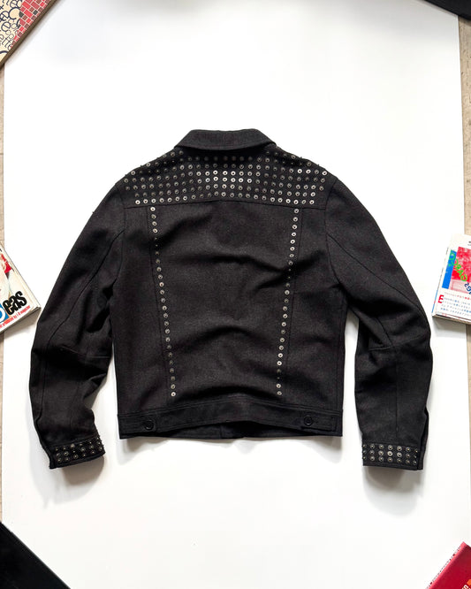 Early 2000s Studded Snap Embellished Work Jacket (~L~)