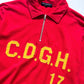 2005 Vintage Americana Sportswear Inspired Spellout Quarter Zip Long Sleeve Polo (S~M)