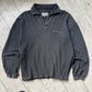 90s Washed Process Grey Tonal Striped Rugby / Polo Jumper (~L~)