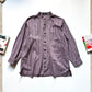 SS1995 Muted Lavender Stroke Style Abstract Stripe Henley Shirt  (S~M)