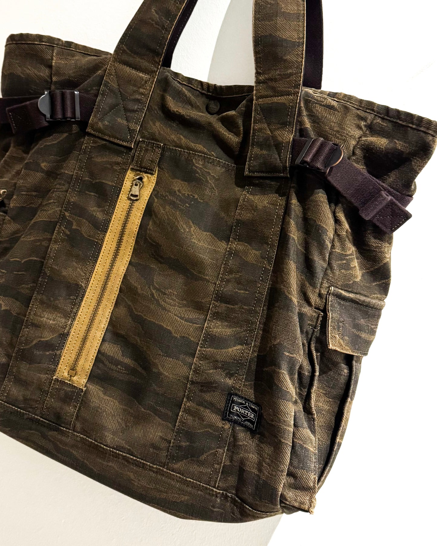 Tiger Camo Canvas Tote Bag (~OS~)