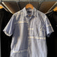 2003 Blue Gingham Logo Check Shirt  (M~L)