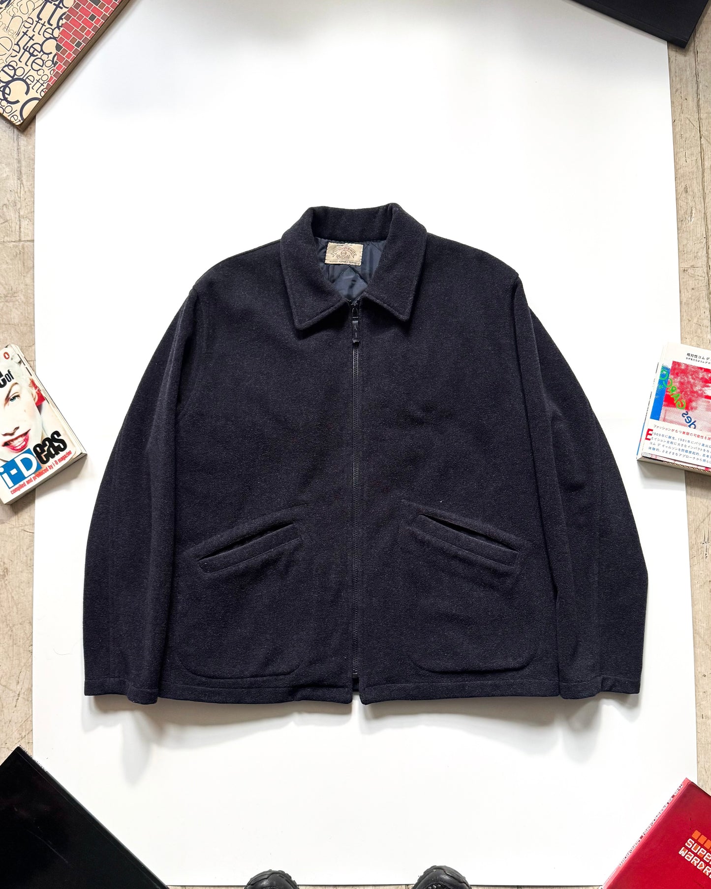 90s Washed Navy Wool Jacket (L~XL)