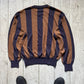 Summer 1991 Linen Rayon Blend Vertical Stripe Knit Sweater / Jumper (~M~)