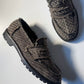 AW92 Raw Edge Tweed Style Loafers  (JP26/ UK7.5)