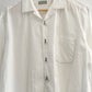 1990 White / Black Metal Ring Closure Contrast Stitch Shirt (~L~)