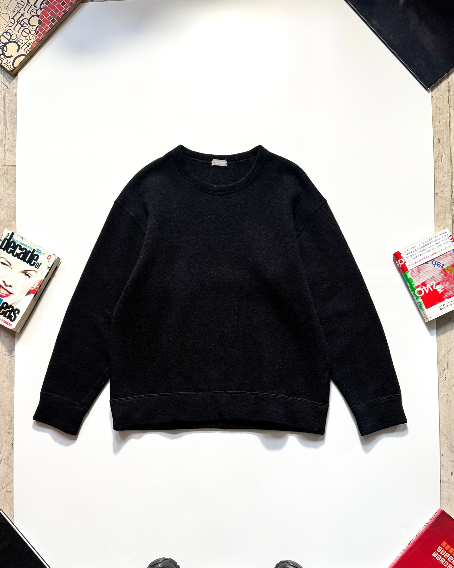 90s Black Boxy Jumper (M~L)