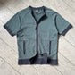 Spring 2001 Tonal Washed Blue / Grey Zip Up Jersey Top (~M~)