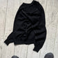 1993 Black Contrast Seam Stitch Light Weight Knit Sweater (XS~S)