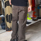 Early 2000s Olive Brown / Red Work Pants  (30~32)