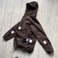 2000s Fleece Lined Asymmetrical Panelled Multi Pocket Brown Jacket (~XL~)