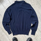 1989 Navy Round Neck / Peter Pan Neck Lightwieght Knit Jumper  (M~L)