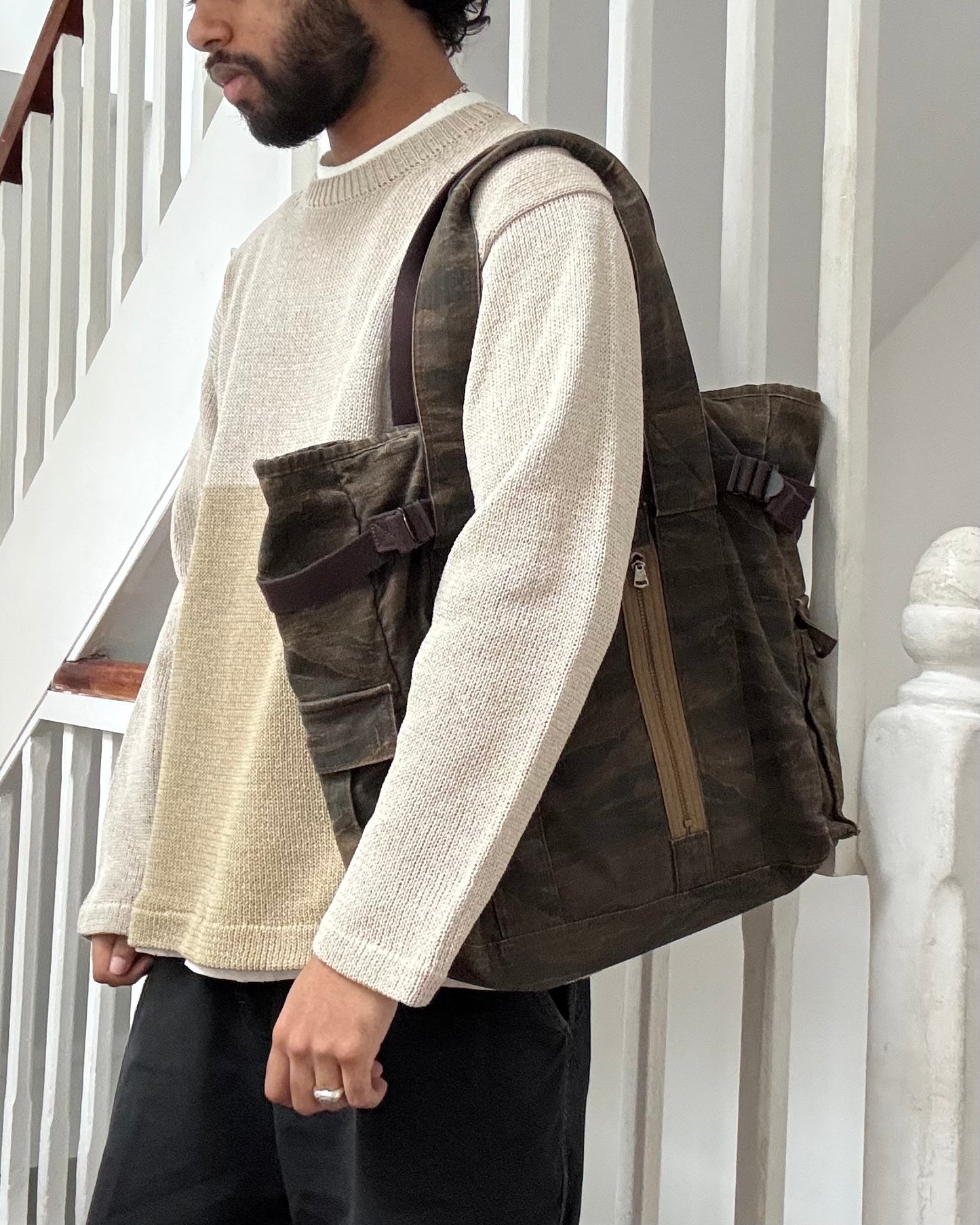 Tiger Camo Canvas Tote Bag (~OS~)